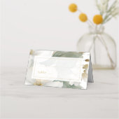 Carte De Placement Joli Mariage de feuillage floral (Devant)