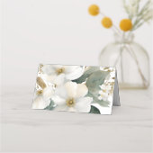 Carte De Placement Joli Mariage de feuillage floral (Dos)