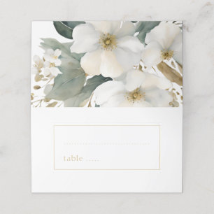 Carte De Placement Joli Mariage de feuillage floral