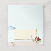 Carte De Placement Joli oiseau avec épée Anniversaire Pirate Thème (Extérieur déplié)