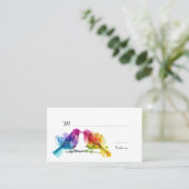 Carte De Placement Joli texte au fond Rainbow Lovebirds (Debout devant)