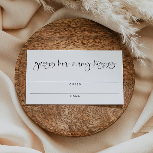 Carte De Placement JOLIE Boho Combien De Baisers Fête des mariées Jeu