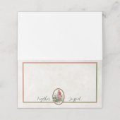 Carte De Placement Jolie lanterne avec Noël saint et cardinal (Extérieur déplié)