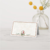 Carte De Placement Jolie lanterne avec Noël saint et cardinal (Devant)