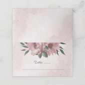 Carte De Placement jolies fleurs roses botaniques mariage (Extérieur déplié)