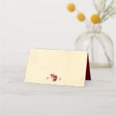 Carte De Placement Jour de Noël du renard couché dans le bois d'hiver (Dos)