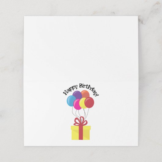 Carte De Placement Joyeux anniversaire ! (Extérieur déplié)