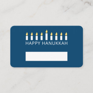Carte De Placement Joyeux Hanoukka  Salutation aux chandelles simple