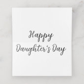 Carte De Placement Joyeux jour de filles si.ple minimum ajouter le no (Intérieur déplié)