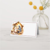 Carte De Placement Joyeux Noël Nativité (Devant)