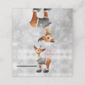 Carte De Placement Joyeux orignal de Noël portant un casquette (Extérieur déplié)