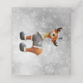 Carte De Placement Joyeux orignal de Noël portant un casquette (Intérieur déplié)