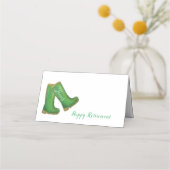 Carte De Placement Joyeux retraite vert jardinage welly boot (Devant)
