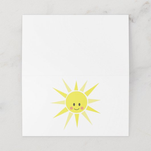Carte De Placement Joyeux soleil (Extérieur déplié)