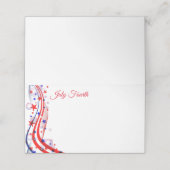 Carte De Placement Juillet Nom de la quatrième partie Place Card (Extérieur déplié)