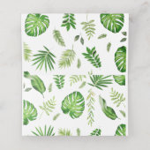 Carte De Placement Jungle Animaux 1er anniversaire Baby shower Verdur (Intérieur déplié)