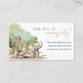 Carte De Placement Jungle Safari Animaux Quelle Taille Est Mommys Car (Devant)