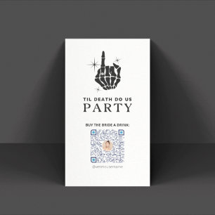 Carte De Placement 'Jusqu'à la mort Fêtons-nous Bachelorette QR Code 