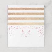 Carte De Placement Kitty Chat Anniversaire Tente d'alimentation (Extérieur déplié)