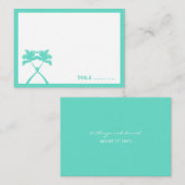 Carte De Placement Knot Palm Trees Plage Mariage tropical Moderne Chi (Devant / Derrière)