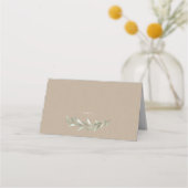 Carte De Placement Kraft Simple mariage de verdure rustique (Devant)