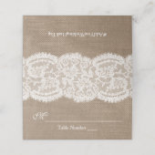 Carte De Placement La collection de mariages Burlap & Lace (Extérieur déplié)