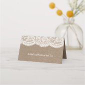 Carte De Placement La collection de mariages Burlap & Lace (Dos)