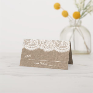 Carte De Placement La collection de mariages Burlap & Lace