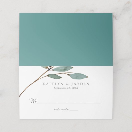 Carte De Placement La collection de Mariages de liss botaniques (Extérieur déplié)