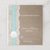 Carte De Placement La collection de mariages de plage de sable turquo (Extérieur déplié)