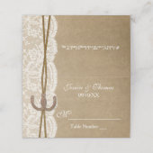 Carte De Placement La collection de Mariages Kraft, Lace & Horseshoe (Extérieur déplié)