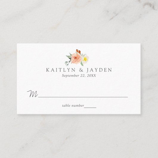 Carte De Placement La collection de Mariages Spring Blossoms (Devant)