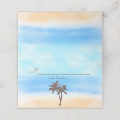 Carte De Placement La collection de mariages Watercolor Beach (Extérieur déplié)