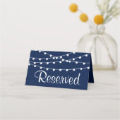 Carte De Placement La Collection Mariage Bleu Marine Lights (Dos)