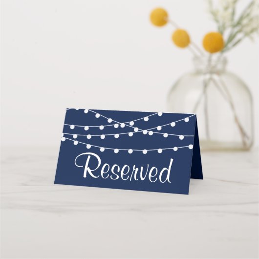 Carte De Placement La Collection Mariage Bleu Marine Lights (Devant)