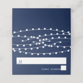 Carte De Placement La Collection Mariage Bleu Marine Lights (Extérieur déplié)