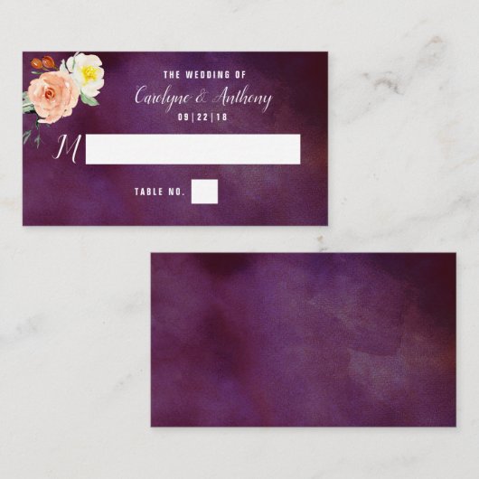 Carte De Placement La Collection Mariage Romance In Bloom (Devant / Derrière)