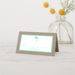 Carte De Placement La collection Tropical Palm Tree Beach Wedding