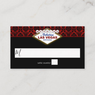 Carte De Placement La Parties scintillant Damask Las Vegas Mariage Co