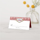Carte De Placement La Parties scintillant Damask Las Vegas Mariage Co (Devant)