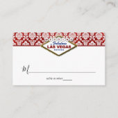 Carte De Placement La Parties scintillant Damask Las Vegas Mariage Co (Devant)