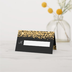 Carte De Placement La Place Card Élégante Mariage Sparkles Gold