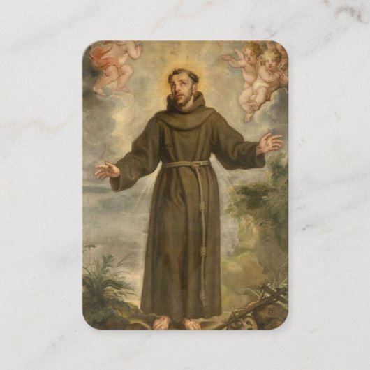 Carte De Placement La prière de saint François d'Assise (Devant)