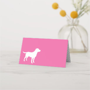 Carte De Placement Labrador Chien Baby shower Girl Lab Rose