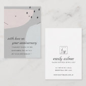 CARTE DE PLACEMENT LACE À COUCHER BLEU ABSTRAITE EN GRIS (Devant / Derrière)