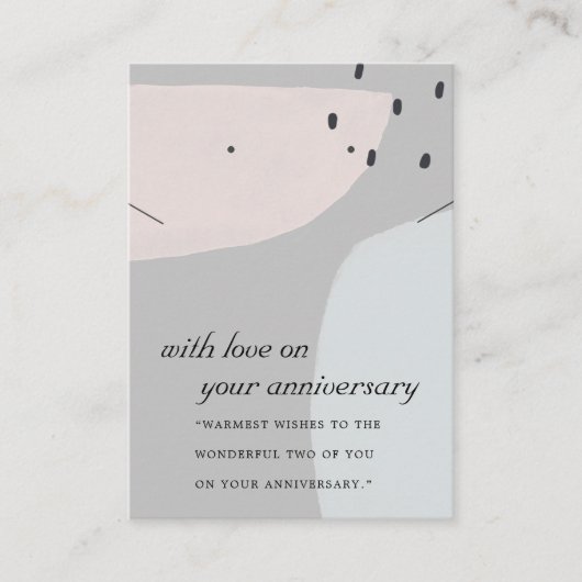 CARTE DE PLACEMENT LACE À COUCHER BLEU ABSTRAITE EN GRIS (Devant)