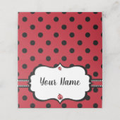 Carte De Placement Ladybug / Ladybird Folded Place Card (Extérieur déplié)