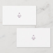 Carte De Placement Lait blanc classique Rose décoratif (Devant / Derrière)