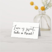Carte De Placement L'amour est doux, prenez une friandise Scénario Ta (Dos)