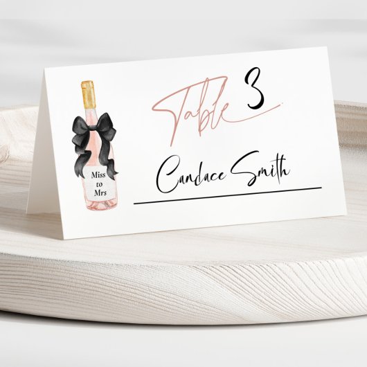 Carte De Placement Lancement de Champagne pour la Mariée